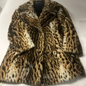 Vintage Fairmoor 1960- 1970’s animal print faux fur coat